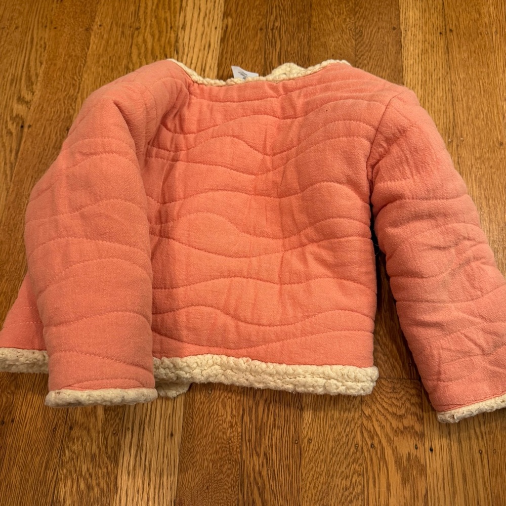 Disney Moana fleece Sherpa lined Embroidered Pink Jacket Sz 2T kids - Picture 8 of 8